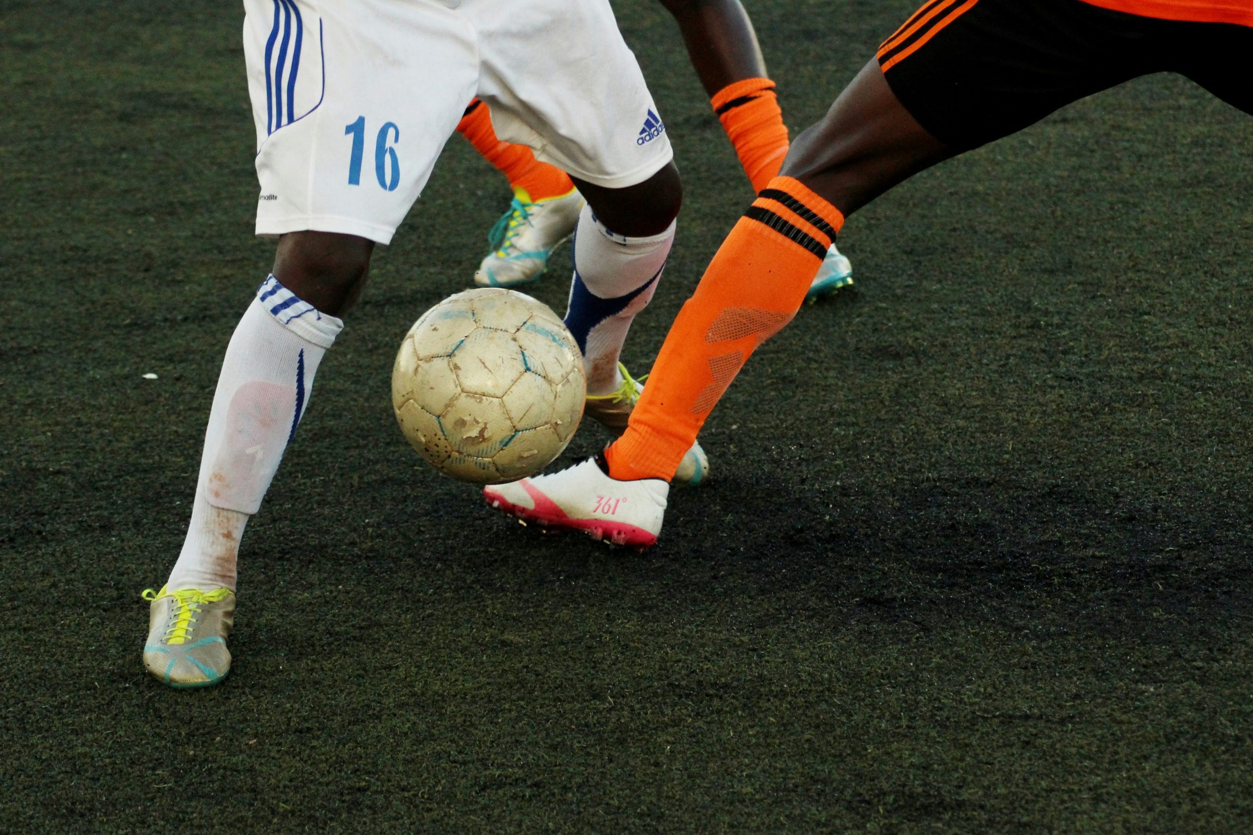 Two football players during the World Cup