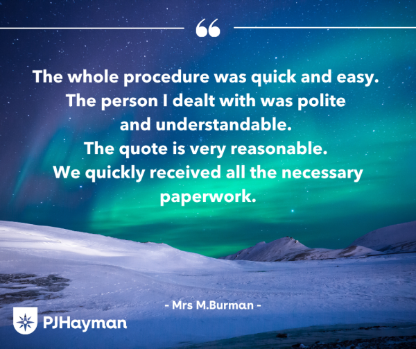 P J Hayman positive review