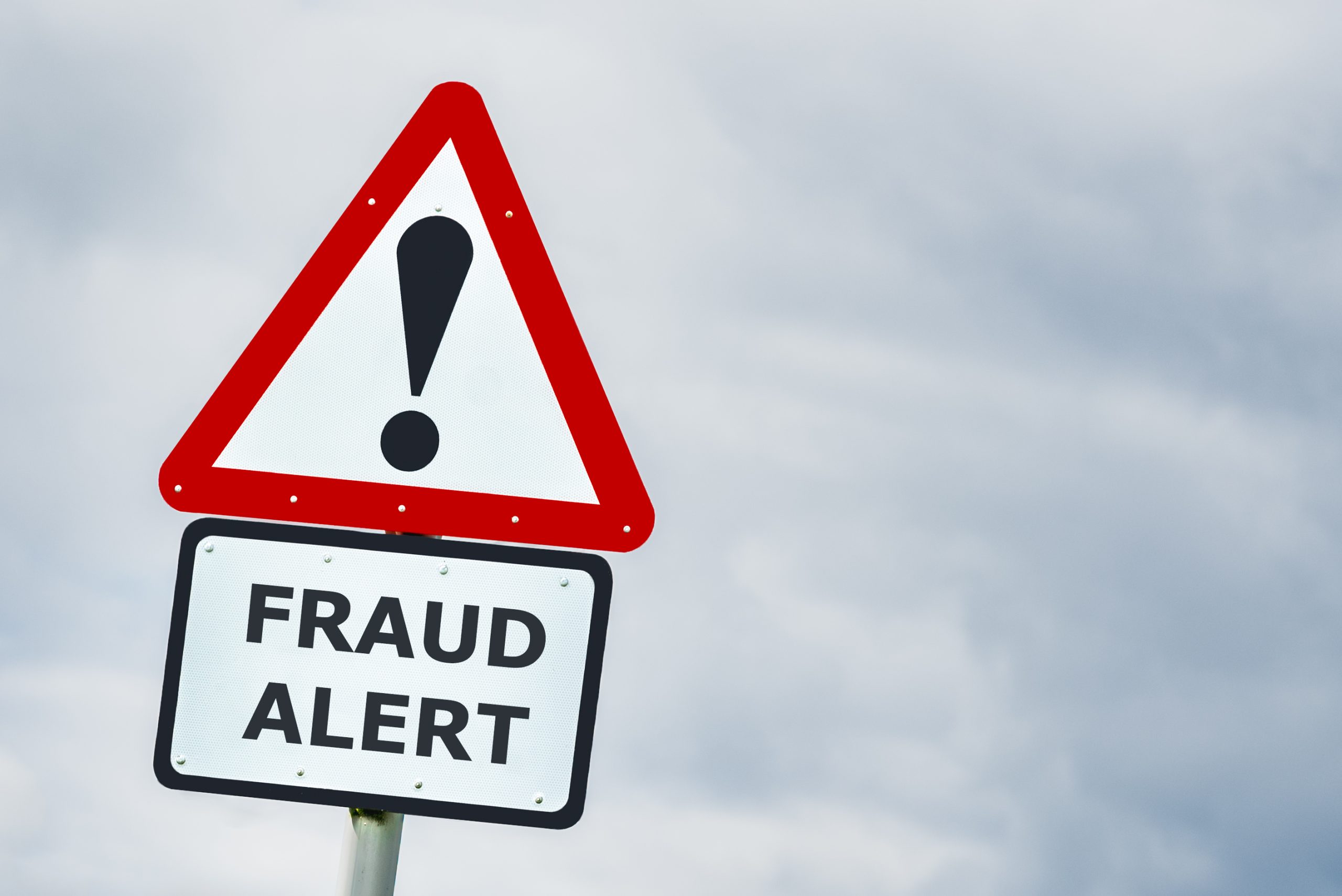 A travel fraud warning sign