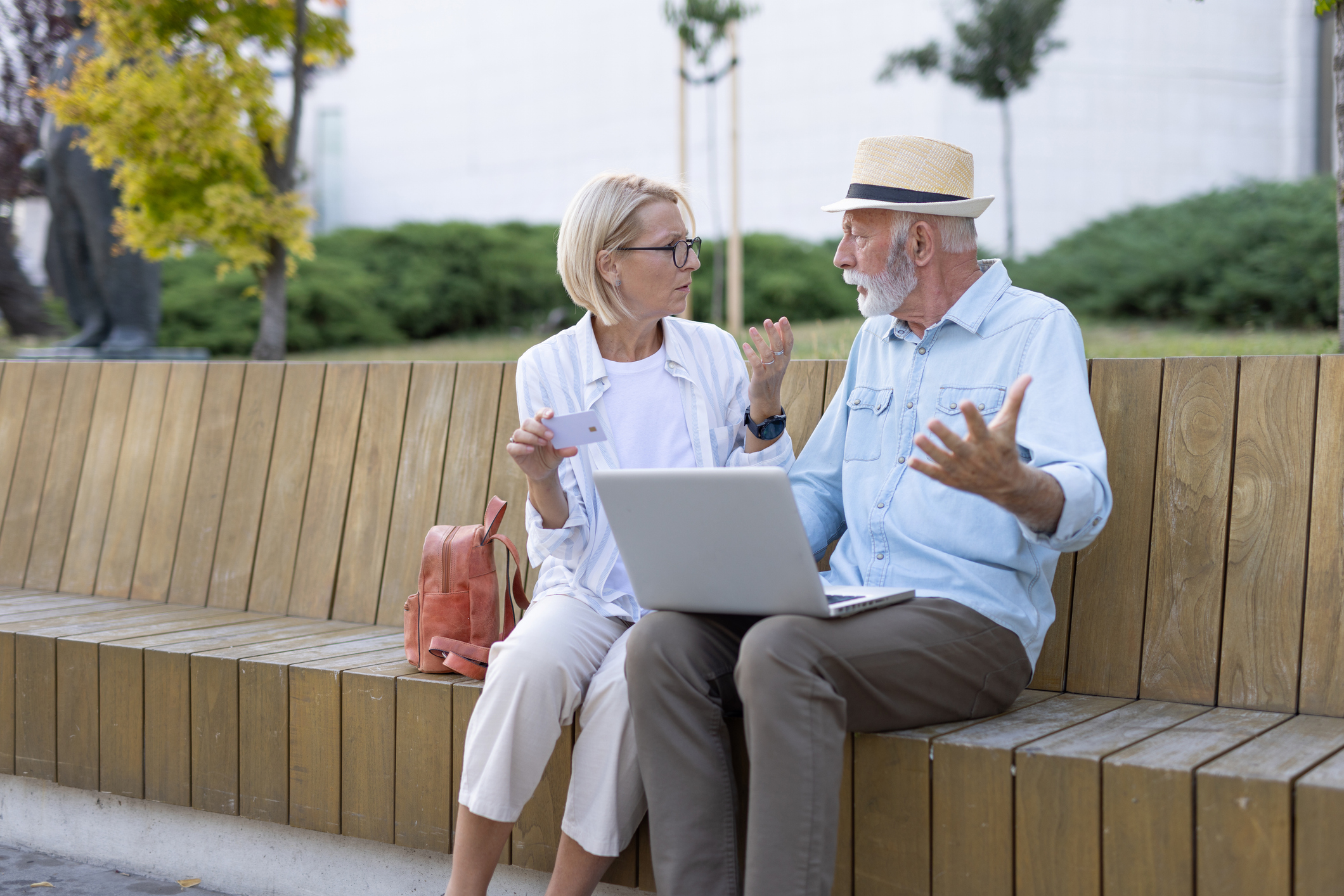 A couple realizing they have been frauded